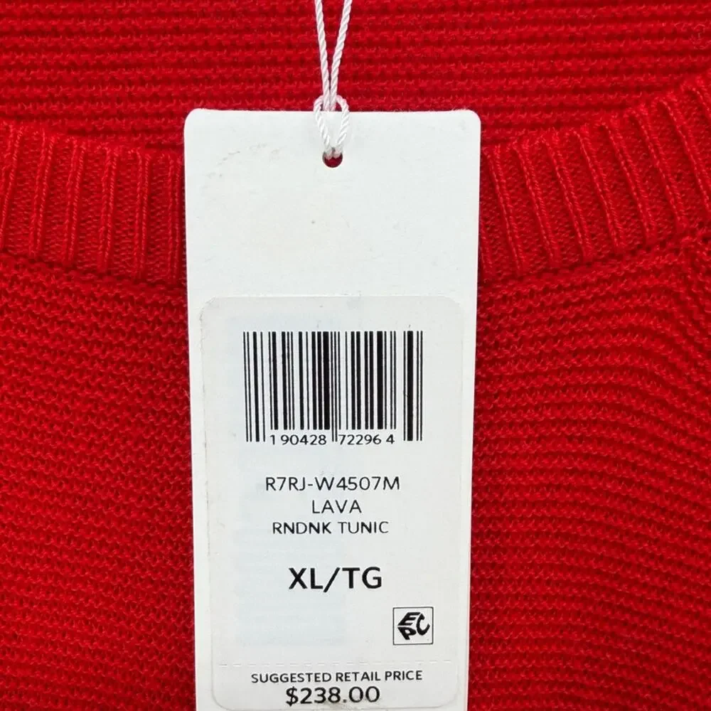 Eileen Fisher Women's Peruvian Organic Cotton Links Tunic Sweater - Lava XL NWT